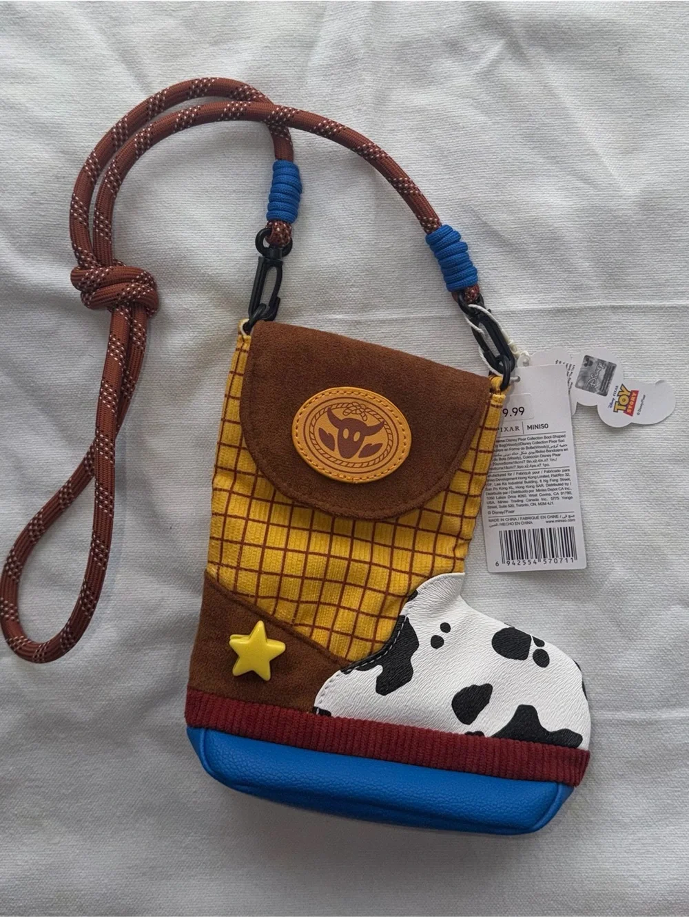 NWT Disney Pixar Collection Boot-Shaped Crossbody Bag(Woody)